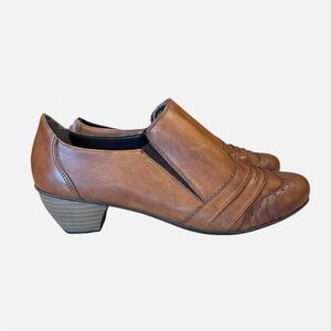 Rieker Cognac Brown Low Heel Slip-On Loafer